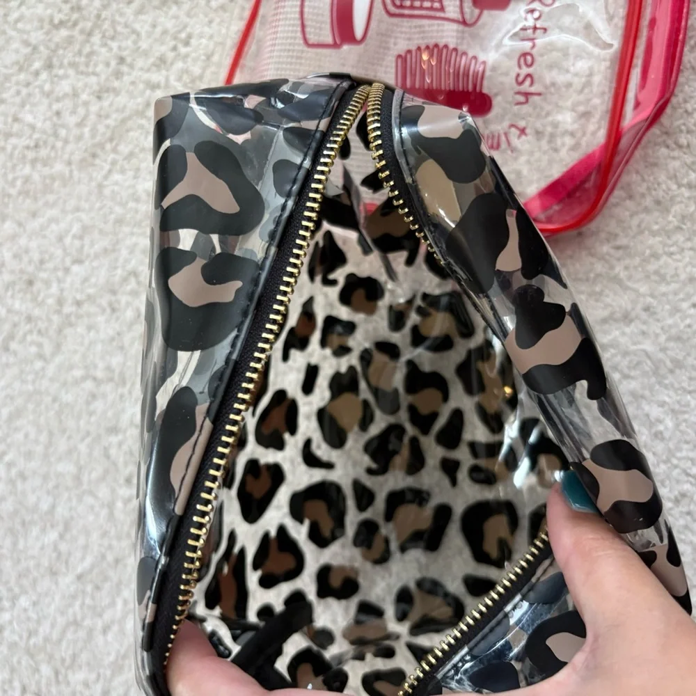 Clear Travel Zip Toiletry Bag Set